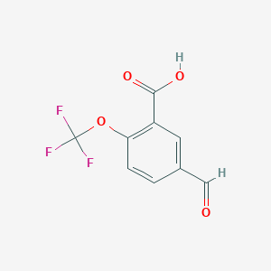 molecular formula C9H5F3O4 B1462139 5-甲酰基-2-(三氟甲氧基)苯甲酸 CAS No. 2167732-24-1