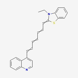 4-[7-(3-Ethyl-1,3-benzothiazol-2(3H)-ylidene)hepta-1,3,5-trien-1-yl]quinoline