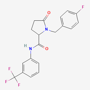 1-((4-Fluorophenyl)methyl)-5-oxo-N-(3-(trifluoromethyl)phenyl)-2-pyrrolidinecarboxamide