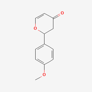 4H-Pyran-4-one, 2,3-dihydro-2-(4-methoxyphenyl)-