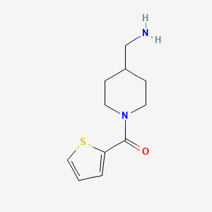 molecular formula C11H16N2OS B1462154 (4-(Aminomethyl)piperidin-1-yl)(thiophen-2-yl)methanone CAS No. 1018258-51-9