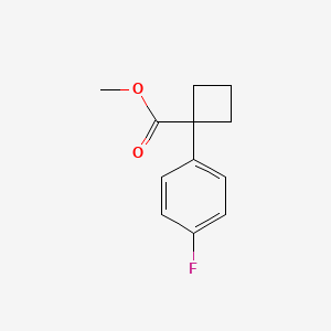 molecular formula C12H13FO2 B1462158 Methyl 1-(4-fluorophenyl)cyclobutane-1-carboxylate CAS No. 1090553-79-9