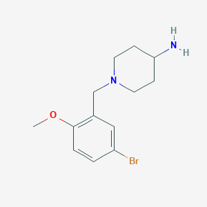 molecular formula C13H19BrN2O B1462168 1-[(5-Bromo-2-methoxyphenyl)methyl]piperidin-4-amine CAS No. 1094272-68-0