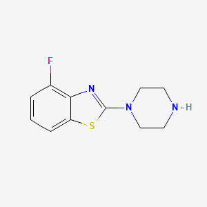 molecular formula C11H12FN3S B1462170 4-Fluoro-2-piperazin-1-yl-1,3-benzothiazole CAS No. 941869-88-1