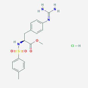 molecular formula C18H23ClN4O4S B14621863 N-Tosyl-p-guanidino-L-phenylalanine methyl ester CAS No. 59543-10-1