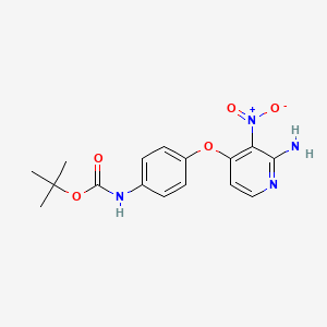molecular formula C16H18N4O5 B1462191 Tert-butyl 4-(2-amino-3-nitropyridin-4-yloxy)phenylcarbamate CAS No. 884339-78-0