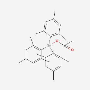 molecular formula C29H36O2Sn B14621926 (Acetyloxy)tris(2,4,6-trimethylphenyl)stannane CAS No. 60514-18-3