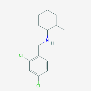 molecular formula C14H19Cl2N B1462197 N-[(2,4-dichlorophenyl)methyl]-2-methylcyclohexan-1-amine CAS No. 1040316-63-9