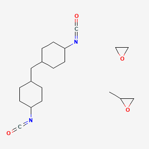 molecular formula C20H32N2O4 B14622039 1-Isocyanato-4-[(4-isocyanatocyclohexyl)methyl]cyclohexane;2-methyloxirane;oxirane CAS No. 60857-76-3