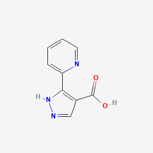 molecular formula C9H7N3O2 B1462207 3-(pyridin-2-yl)-1H-pyrazole-4-carboxylic acid CAS No. 1152539-92-8