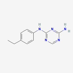 molecular formula C11H13N5 B1462208 N-(4-乙基苯基)-1,3,5-三嗪-2,4-二胺 CAS No. 1030422-98-0