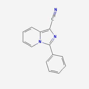 molecular formula C14H9N3 B1462210 3-苯基咪唑并[1,5-a]吡啶-1-腈 CAS No. 1018296-21-3