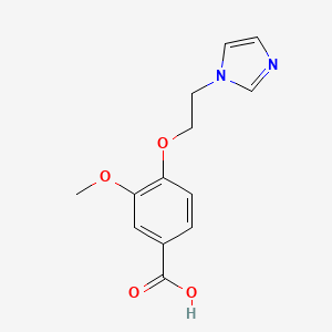 molecular formula C13H14N2O4 B1462211 4-(2-咪唑-1-基-乙氧基)-3-甲氧基苯甲酸 CAS No. 1042796-48-4