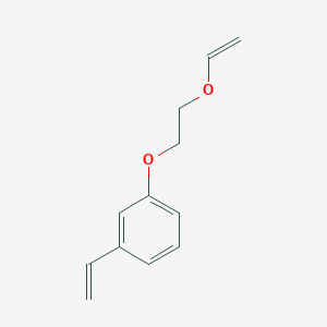 molecular formula C12H14O2 B14622113 1-Ethenyl-3-[2-(ethenyloxy)ethoxy]benzene CAS No. 60349-05-5