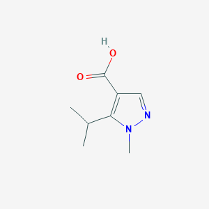 molecular formula C8H12N2O2 B1462215 1-methyl-5-(propan-2-yl)-1H-pyrazole-4-carboxylic acid CAS No. 1152579-63-9