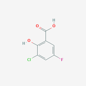 molecular formula C7H4ClFO3 B1462217 3-Chloro-5-fluoro-2-hydroxybenzoic acid CAS No. 4068-62-6