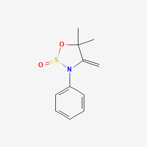 5,5-Dimethyl-4-methylidene-3-phenyl-1,2lambda~4~,3-oxathiazolidin-2-one