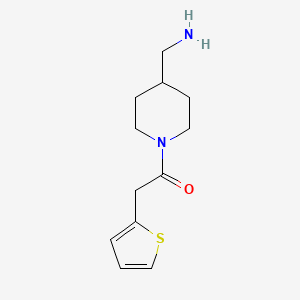 molecular formula C12H18N2OS B1462219 1-[4-(Aminometil)piperidin-1-il]-2-(tiofen-2-il)etan-1-ona CAS No. 1018555-57-1