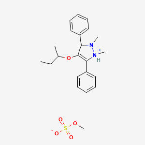 4-[(Butan-2-yl)oxy]-1,2-dimethyl-3,5-diphenyl-2,3-dihydro-1H-pyrazol-1-ium methyl sulfate