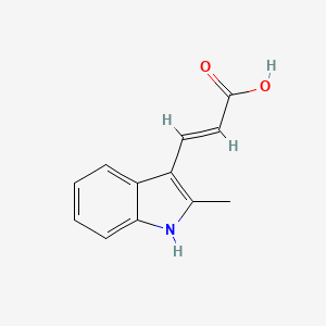 molecular formula C12H11NO2 B1462222 (E)-3-(2-methyl-1H-indol-3-yl)acrylic acid CAS No. 151590-30-6