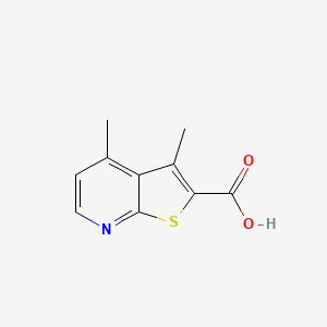 molecular formula C10H9NO2S B1462223 3,4-ジメチルチエノ[2,3-b]ピリジン-2-カルボン酸 CAS No. 1050884-45-1