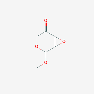 molecular formula C6H8O4 B14622248 2-Methoxy-3,7-dioxabicyclo[4.1.0]heptan-5-one CAS No. 60269-18-3