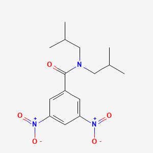 molecular formula C15H21N3O5 B14622260 N,N-Diisobutyl-3,5-dinitrobenzamide CAS No. 56808-98-1