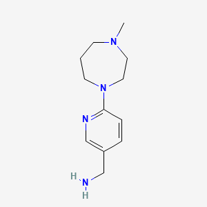 [6-(4-Methyl-1,4-diazepan-1-yl)pyridin-3-yl]methanamine