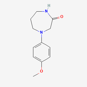 molecular formula C12H16N2O2 B1462234 4-(4-Methoxyphenyl)-1,4-diazepan-2-one CAS No. 1050886-28-6