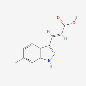 molecular formula C12H11NO2 B1462235 (E)-3-(6-甲基-1H-吲哚-3-基)丙烯酸 CAS No. 151590-36-2