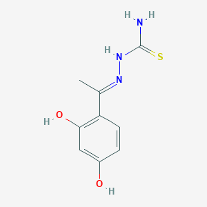 molecular formula C9H11N3O2S B14622353 [(E)-1-(2,4-dihydroxyphenyl)ethylideneamino]thiourea 