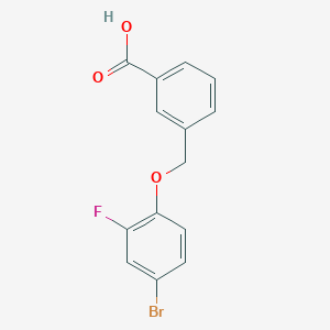 molecular formula C14H10BrFO3 B1462236 3-(4-Bromo-2-fluoro-phenoxymethyl)-benzoic acid CAS No. 1040077-27-7