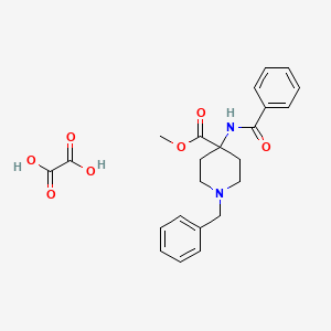 molecular formula C23H26N2O7 B14622381 methyl 4-benzamido-1-benzylpiperidine-4-carboxylate;oxalic acid CAS No. 57611-90-2