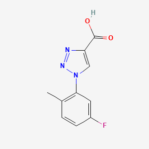 molecular formula C10H8FN3O2 B1462239 1-(5-fluoro-2-methylphenyl)-1H-1,2,3-triazole-4-carboxylic acid CAS No. 1042534-83-7