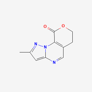 molecular formula C10H9N3O2 B1462240 2-甲基-6H-吡喃[4,3-e]吡唑并[1,5-a]嘧啶-9(7H)-酮 CAS No. 1000932-81-9
