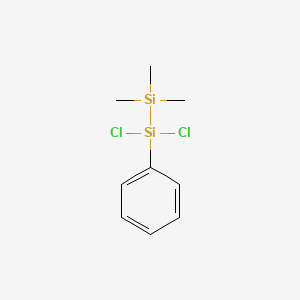 molecular formula C9H14Cl2Si2 B14622429 1,1-Dichloro-2,2,2-trimethyl-1-phenyldisilane CAS No. 57519-88-7