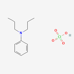 molecular formula C12H20ClNO4 B14622433 N,N-dipropylaniline;perchloric acid CAS No. 59164-50-0