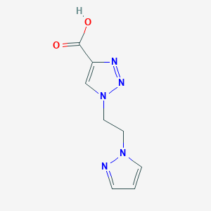 molecular formula C8H9N5O2 B1462244 1-[2-(1H-pyrazol-1-yl)ethyl]-1H-1,2,3-triazole-4-carboxylic acid CAS No. 1152549-68-2
