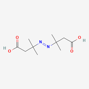 molecular formula C10H18N2O4 B14622469 3,3'-[(E)-Diazenediyl]bis(3-methylbutanoic acid) CAS No. 58657-68-4