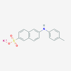 molecular formula C17H14KNO3S B146225 Potassium 6-(p-toluidino)naphthalene-2-sulphonate CAS No. 32752-10-6