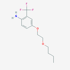 molecular formula C13H18F3NO2 B1462257 4-(2-Butoxyethoxy)-2-(trifluoromethyl)aniline CAS No. 1039894-26-2