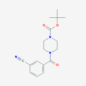 molecular formula C17H21N3O3 B1462260 Tert-butyl 4-(3-cyanobenzoyl)piperazine-1-carboxylate CAS No. 1187890-40-9