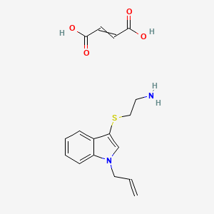 But-2-enedioic acid;2-(1-prop-2-enylindol-3-yl)sulfanylethanamine