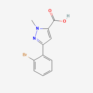 molecular formula C11H9BrN2O2 B1462261 5-(2-Bromophenyl)-2-methylpyrazole-3-carboxylic acid CAS No. 1177303-09-1