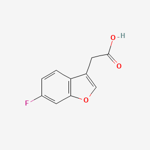 molecular formula C10H7FO3 B1462262 2-(6-Fluoro-1-benzofuran-3-yl)acetic acid CAS No. 1038224-52-0