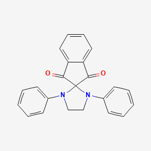 Spiro[imidazolidine-2,2'-[2H]indene]-1',3'-dione, 1,3-diphenyl-