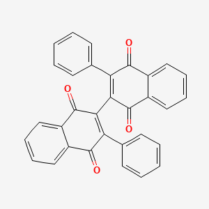 molecular formula C32H18O4 B14622691 [2,2'-Binaphthalene]-1,1',4,4'-tetrone, 3,3'-diphenyl- CAS No. 56568-56-0