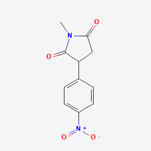 molecular formula C11H10N2O4 B14622698 1-Methyl-3-(4-nitrophenyl)pyrrolidine-2,5-dione CAS No. 59512-12-8