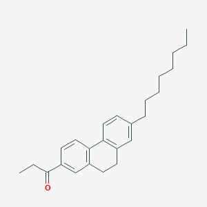 molecular formula C25H32O B14622706 1-(7-Octyl-9,10-dihydrophenanthren-2-YL)propan-1-one CAS No. 58600-67-2