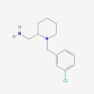 {1-[(3-Chlorophenyl)methyl]piperidin-2-yl}methanamine